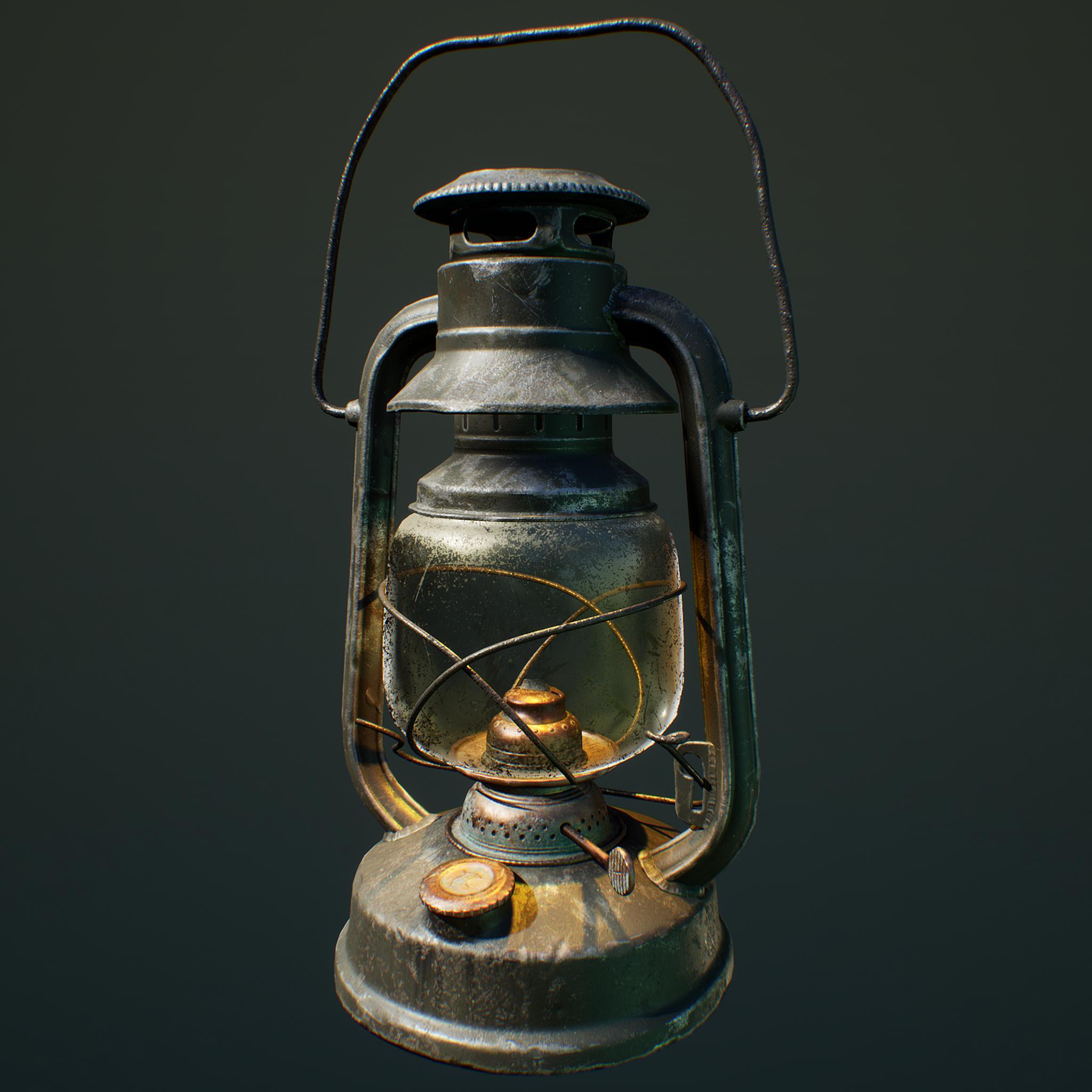 Render of an oil lamp
